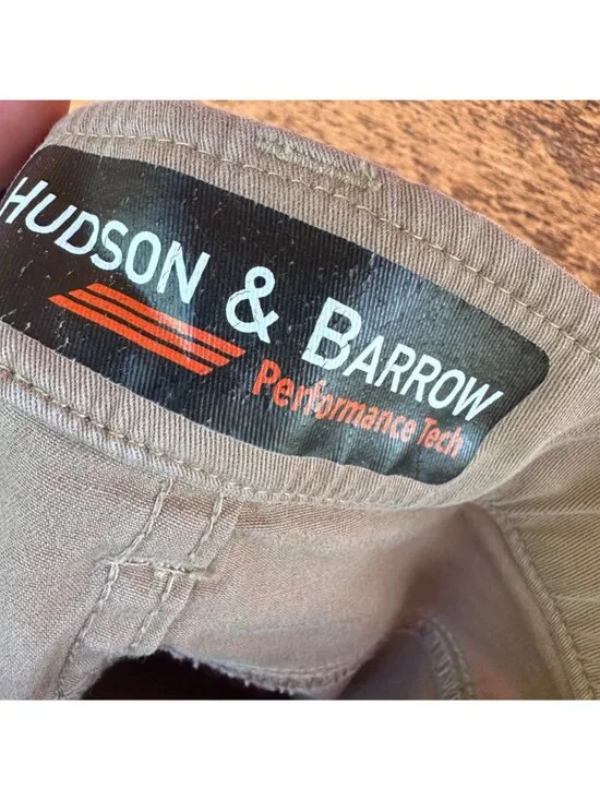 Hudson & Barrow Mens 30x30 Performance Stretch Golf Pants Gray Cotton Blend - Picture 3 of 12